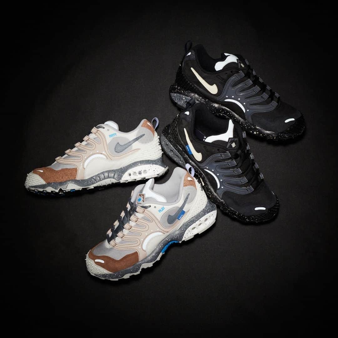 のインスタグラム：「⚡McGuffin Street News⚡  UNDEFEATED と Nike により Air Terra Humara が復活。ストリートカルチャーの最も象徴的な時代にオマージュを捧げる。  @undefeatedinc  @undefeated_japan  @nike   カリフォルニア州ロサンゼルス-2023 年 11 月 27 日UNDEFEATED‘(アンディフィーテッド)が、再び Nike と手を組み、ストリートカルチャーの歴史を象徴する Nike Air Terra Humara を復刻することになった。1997 年にトレイルランニングシューズとして発売された Air Terra Humara は、トレイルのシーンからストリートファッションのシーンへと浸透。ヒップホップファンやグラフィティ・アーティストに受け入れられ、その実用的なデザインと耐候性により、日常履きとして愛用されるようになり、スタイルと機能性の両方を高く評価する人々に支持された Air Terra Humara は、現代のストリートカルチャーの礎を築いた影響力のある時代を象徴している。UNDEFEATED とNIKE は、2つの異なるカラーでリフレッシュしたテイストを提案。 “Black”と”Archaeo Brown”の 2 色展開で、価格はそれぞれ 25,850 円(税込)。 “Black”は、スエードとバリスティックコーデュラのアッパーに、ココナッツミルクのマットレザーのスウッシュと 3M シルバーのエレメントが特徴。ヌバック・スエードのアッパーにデボス加工された「PLAY」や「DIRTY」といったさりげないディテールがユニークなタッチを加え、シューズはラバー加工のトゥキャップとヒールキャップで仕上げられている。“Archaeo Brown”バージョンは、合成ゴムと毛足の長いスエードのアッパーに、スモークグレーのスウッシュがあしらわれている。ブルーのアクセントと 3M シルバーのパーツがデザインを引き立て、つま先とヒールキャップにはホワイトのラバーを施した。両足ともスペアのシューレースが付属し、オリジナルの NIKE Trail のブランディングから再構築された 5 ストライク・ロゴが特別にカスタム。このユニークなロゴは、シュータンとヒールにウーヴンラベルとしてあしらわれ、ラバーアウトソールに目立つように刻印されている。  UNDEFEATED x Nike Air Terra Humara の”Black”と”Archaeo Brown”は UNDEFEATED 限定カラーで、2023 年 12 月 2 日(土)に UNDEFEATED Chapter Store と undefeated.jp のみで発 売。 その他の発売情報や最新情報は@undefeated_japan をフォロー。  About UNDEFEATED: UNDEFEATED について UNDEFEATED(アンディフィーテッド)は、世界中で最も認知されたスポーツウェア・ブランドの 1 つであり、緻密にキュレーションされたスニーカー・ブティックとして知られている。“Victory and Virtue -勝利と美徳-“ をテーマに、UNDEFEATED は現代のアクティブなライフスタイルのためのアパレル、アクセサリー、フットウェアをデザイン、開発。2002 年のブランド設立以来 UNDEFEATED は、同世代で最も影響力のあるブランドの一つとして、スポーツとストリートカルチャーの時代を定義する”Unofficial Voice -非公式な声-”としてあり続けている。ロサンゼルスのラ・ブレアにオープンしたスニーカー・ブティックから始まり、コミュニティの礎となった UNDEFEATED は、過去に敬意を表し、未来を鼓舞し、創造し続ける。」