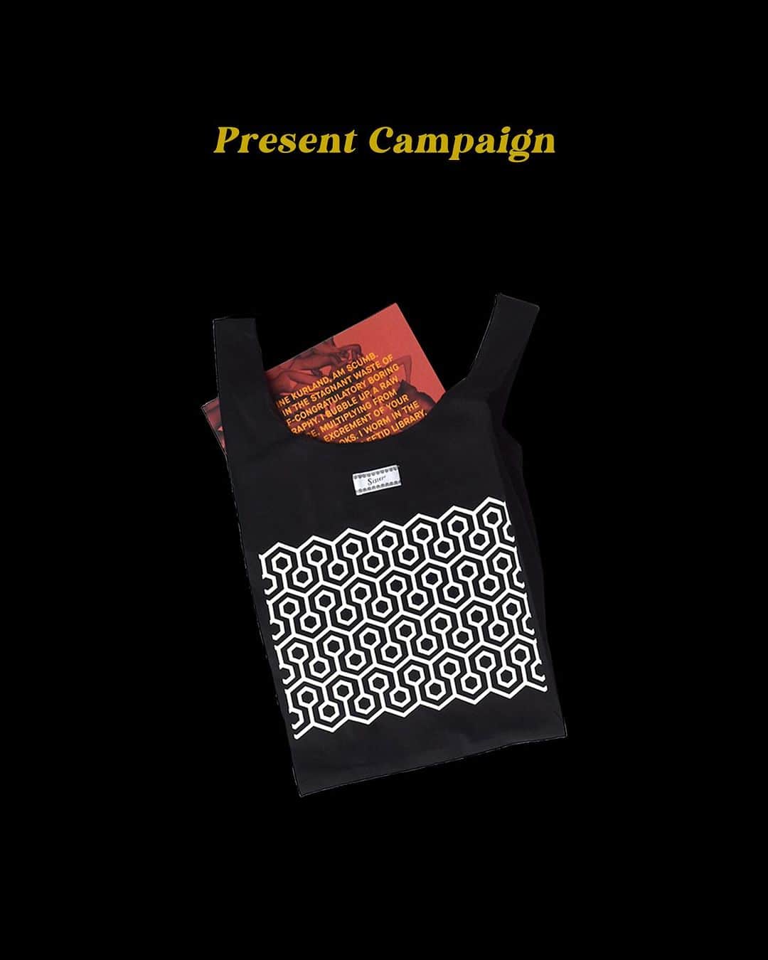 Sisterのインスタグラム：「🖤Present Campaign🖤  12月中に税抜3万円以上をお買い上げいただいた皆様に シスターオリジナルのトートバッグをプレゼント! なくなり次第終了します」