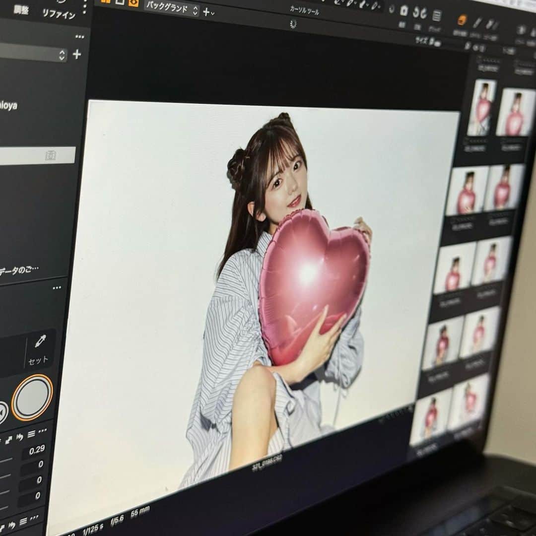叶瀬千紗のインスタグラム：「321カレンダー撮影🫰🏻」