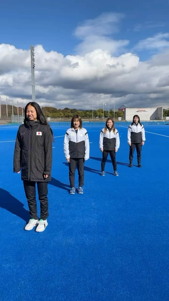 尾本桜子のインスタグラム：「. . .  💃 @youasai4  💃 @____mikty  💃 @hazuki815hazuki  💃 @omoto_sakurako   . .  #さくらジャパン #fieldhockey #hockey  #リール動画 #お昼休み」