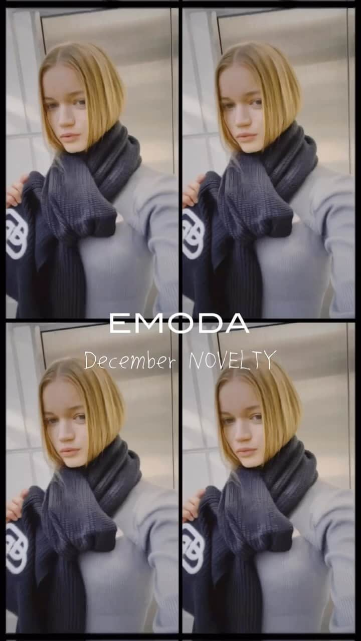 EMODAのインスタグラム：「December NOVELTY "LOGO PATCH MUFFLER" ＿＿＿＿＿＿＿＿＿＿＿＿＿＿＿＿＿＿＿＿＿＿＿＿  LOGO PATCH MUFFLER BLK/GRY ￥18,000 tax'in以上お買い上げでプレゼント  ※ノベルティは数量限定 ※無くなり次第終了  オリジナルロゴパッチが目を惹く大判マフラー。肉厚でゆったり巻けるので防寒として使えるのは勿論、シンプルなデザインなので様々な巻き方で楽しめる。  ■12.1(FRI)～ EMODA全店舗 ■12.15(FRI)～ RUNWAYchannel  ＿＿＿＿＿＿＿＿＿＿＿＿＿＿＿＿＿＿＿＿＿＿＿＿  #EMODA #MUFFLER #マフラー #ノベルティ」