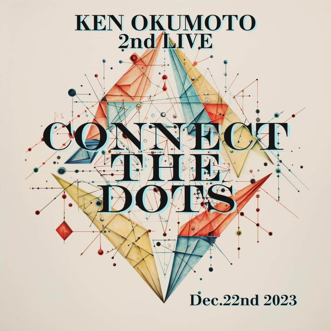 奥本健のインスタグラム：「KEN OKUMOTO 2nd LIVE ｢connect the dots｣ 青山wall&wall Dec. 22nd  本日、20:00から一般販売開始！  チケットリンク ↓↓↓ https://wallwall.zaiko.io/item/361217」