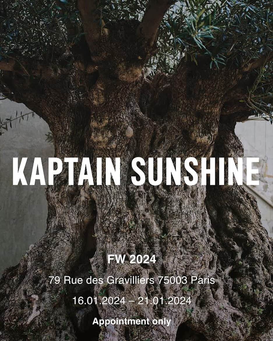 キャプテン サンシャインのインスタグラム：「⁡ KAPTAIN SUNSHINE presents FW24 ⁡ Paris Showroom 79 rue des Gravilliers 75003 Paris ⁡ 16th - 21st January 2024 Strictly appointment only」