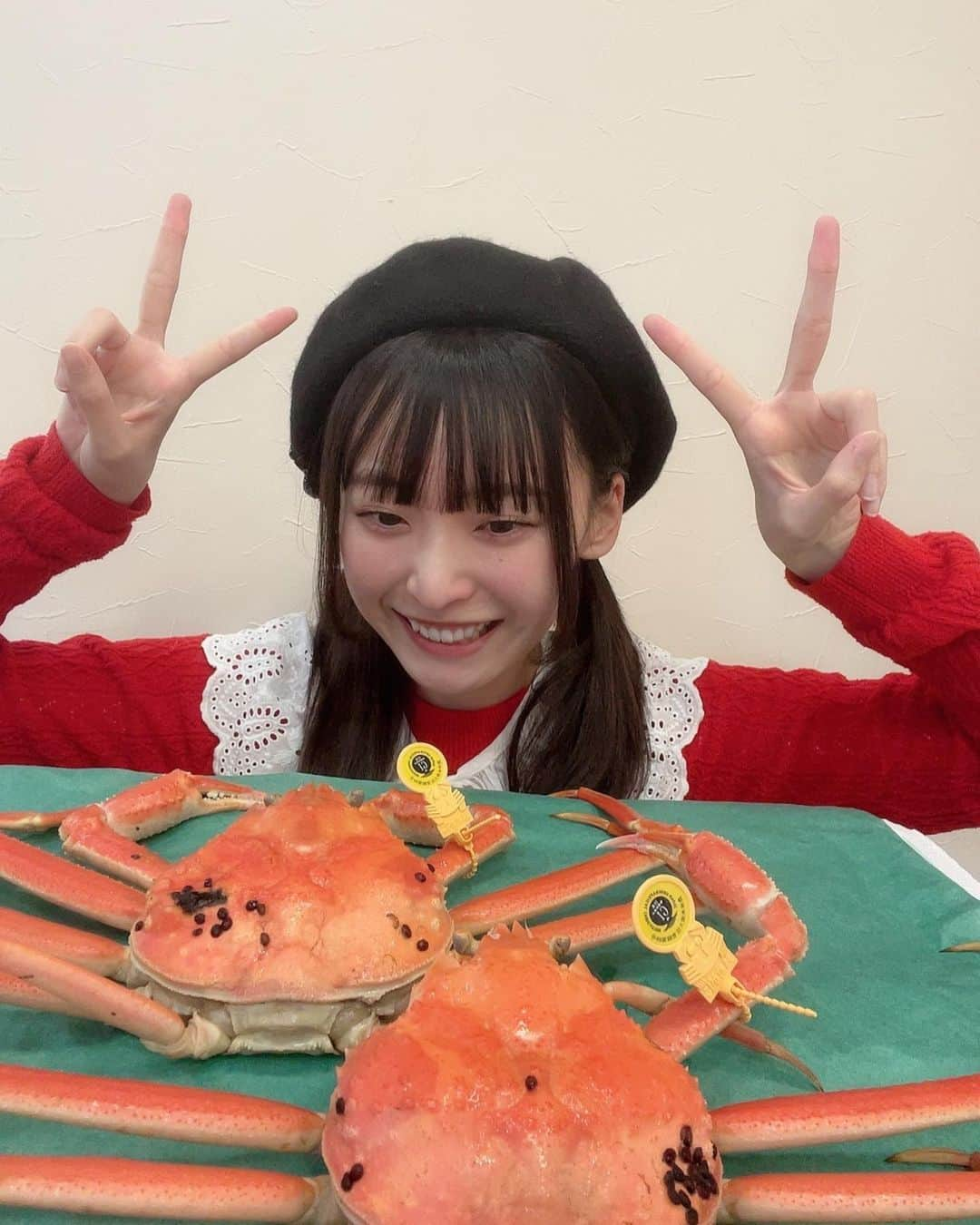 坂川陽香さんのインスタグラム写真 - (坂川陽香Instagram)「🦀🦀🦀🦀🦀❤️❤️❤️  先日、福井ブランドガニの 越前ガニを食べました〜！！🦀✌🏻  越前ガニは黄色のタグが目印です✨️👀  とてつもなく美味しかった。。т · т 福井の冬の特権です〜！！！  福井に来たら是非皆さんも食べてくださいね！  そして今日から12月⛄️❄️ 今年ラスト1ヶ月もよろしくお願いします！！！  #福井県  #越前ガニ  #坂川陽香 #akb48 #06」12月1日 18時37分 - hiyuka_sakagawa.1007