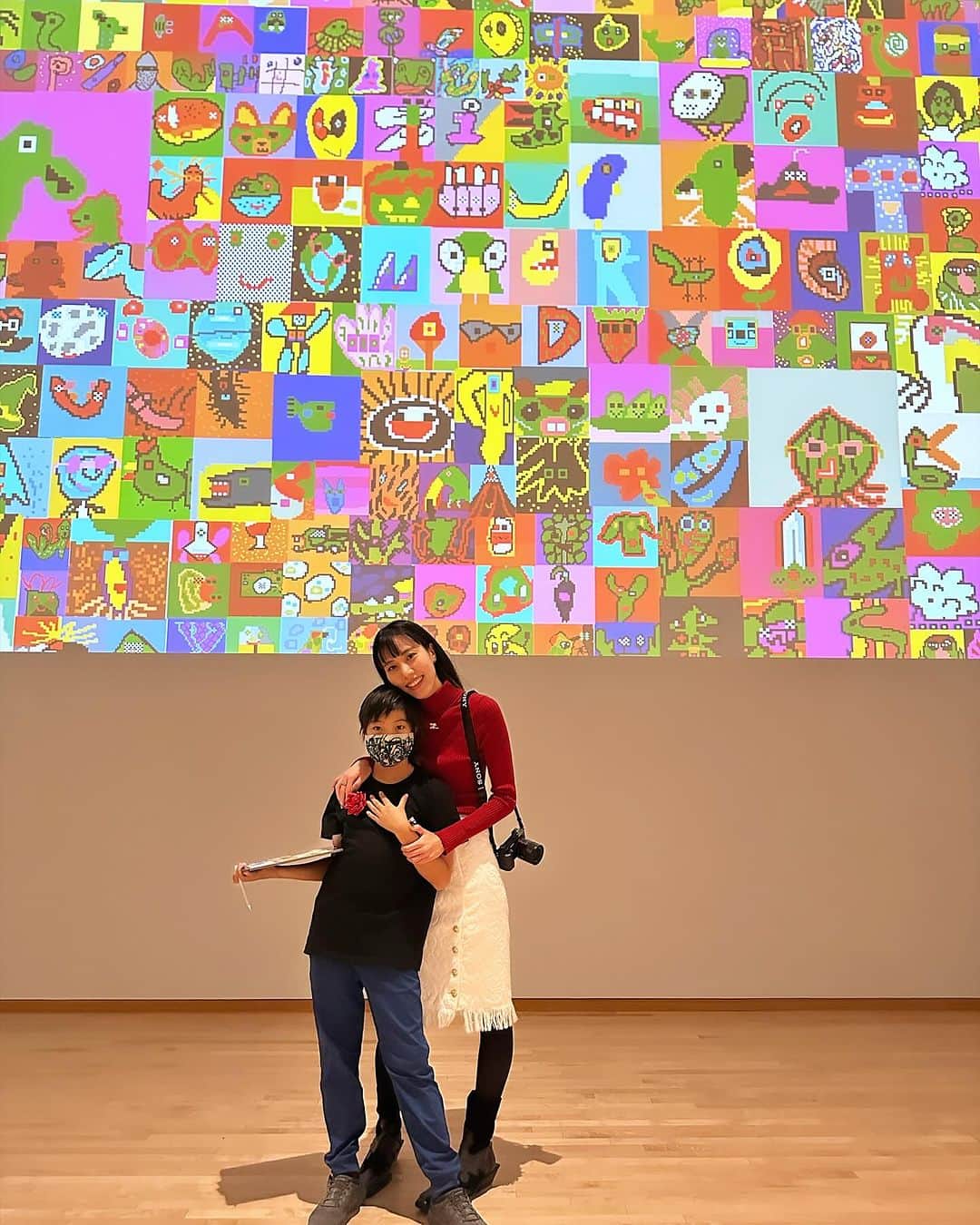 草野絵美のインスタグラム：「In 2021, my son, only 8 then, and I minted the Zombie Zoo project on @opensea . It's a proud moment now as his work is exhibited at Tokyo's Museum of Contemporary Art in their MOT Annual Exhibition. For an 11-year-old artist, it's an incredible achievement. The exhibit, open until next March. I warmly invite everyone to witness his impressive work at this esteemed Japanese art venue🫶 Thanks to the collectors 🥹   2021年の夏休みに息子と一緒にopensea上でmintしたゾンビズーの作品群が、東京都現代美術館で展示されることになりました。非常に現実感がない🥹来年の3月まで！  私の関連展示も実は9日から同じ建物で始まります✨ #zombiezoo #motannual」