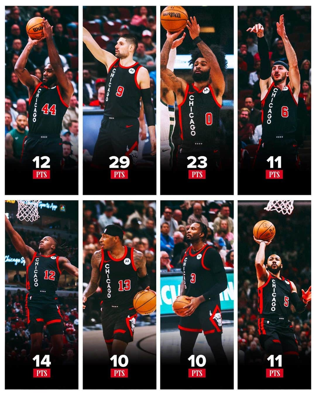 Chicago Bullsのインスタグラム：「8 joueurs à 10 PTS ou plus 🔥」