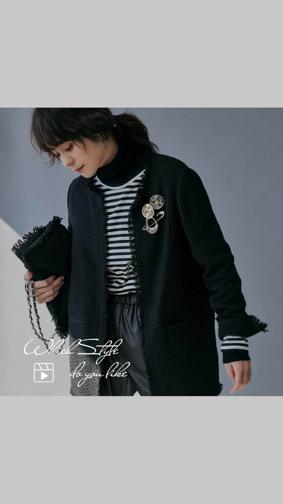 ICB WEB MAGAZINEのインスタグラム：「. ICB STYLE WEB 2023  SPECIAL EDITION  スタイリスト樋口かほりが提案する Outer & Knit 最旬冬モードSTYLE  気になるLOOKをコメントで教えて下さい♪ DMにてアイテム詳細お送りいたします。  例)LOOK-Aが気になる方→【Ａ】とコメント  ・  - information -  選べるプレゼントキャンペーン実施中！  ※ 応募締め切りいたしました。 たくさんのご応募ありがとうございました。  LOOK-B・LOOK-C・LOOK-Dで使用している ニットのプレゼントキャンペーンを12.05(火)まで実施中！ 詳しくは11.24(金)投稿のインスタライブアーカイブをご覧下さい。 プレゼント応募コメントは、 インスタライブアーカイブへお願いいたします。  #icb #icb_jp #icbstyleweb  #竹下玲奈 #樋口かほり #ニットコーデ #ツイードジャケット #ニットワンピース #キャンペーン #プレゼント #プレゼント企画 #キャンペーン実施中 #キャンペーン開催中 #インスタキャンペーン #フォローキャンペーン #プレゼントキャンペーン #プレキャン #プレキャン実施中」