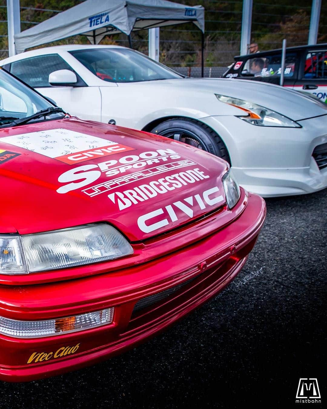 mistbahnさんのインスタグラム写真 - (mistbahnInstagram)「_ 現場猫 Honda EF9 CIVIC SiR _ 🚗: @stanatnight 📷: @mistbahn _ Shot on Oct-15 2023 🏁 "Circuit Festa ( @circuit_festa_west_japan )" "HONDA ONE MAKE RACE". Central Circuit (Hyogo Japan) _ JP) 2023年10月15日、セントラルサーキットで開催された「サーキットフェスタ ( @circuit_festa_west_japan )」内の「ホンダ・ワンメイク・レース」で撮影。 _ #circuitfesta #circuitfesta2023 #サーキットフェスタ #サーキットフェスタ2023 #hondaonemakerace #ホンダワンメイク #ホンダワンメイクレース #templeracing #テンプルレーシング #kaeruzoku #カエルゾク #現場猫 #unparalleled #アンパラレルド #aslan #aslan_inc_japan #spoon #spoonsports #civic #hondacivic #ホンダシビック #シビック #グランドシビック #ef9 #ef #efcivic #kanjo #kanjozoku #timeattack #timeattackjapan」12月2日 6時26分 - mistbahn