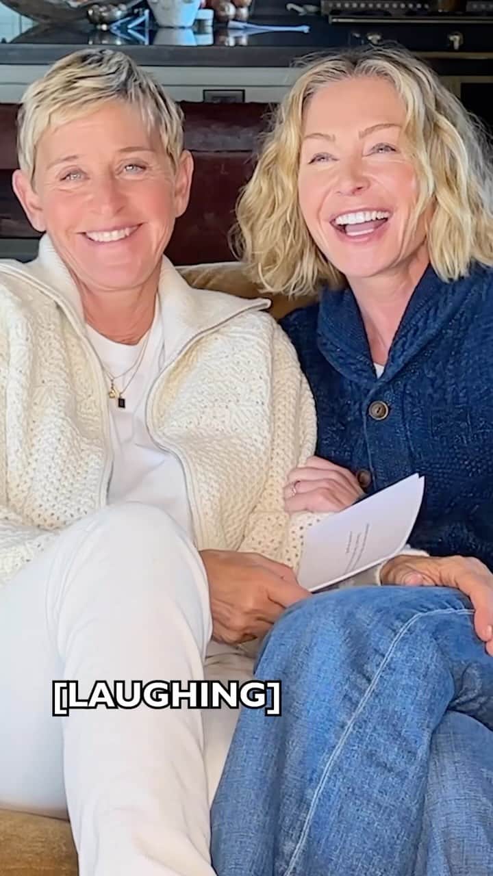 エレン・デジェネレスのインスタグラム：「19 years ago today Portia and I started dating, and what better way to celebrate than by answering some of your advice questions. Happy anniversary, Portia」