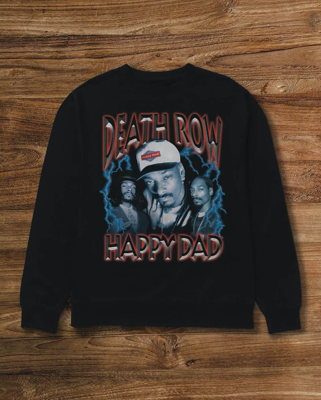 スヌープ・ドッグのインスタグラム：「NEW HOLIDAY DROP AVAILABLE! HAPPY DAD X DEATH ROW RECORDS ON happydad.com」