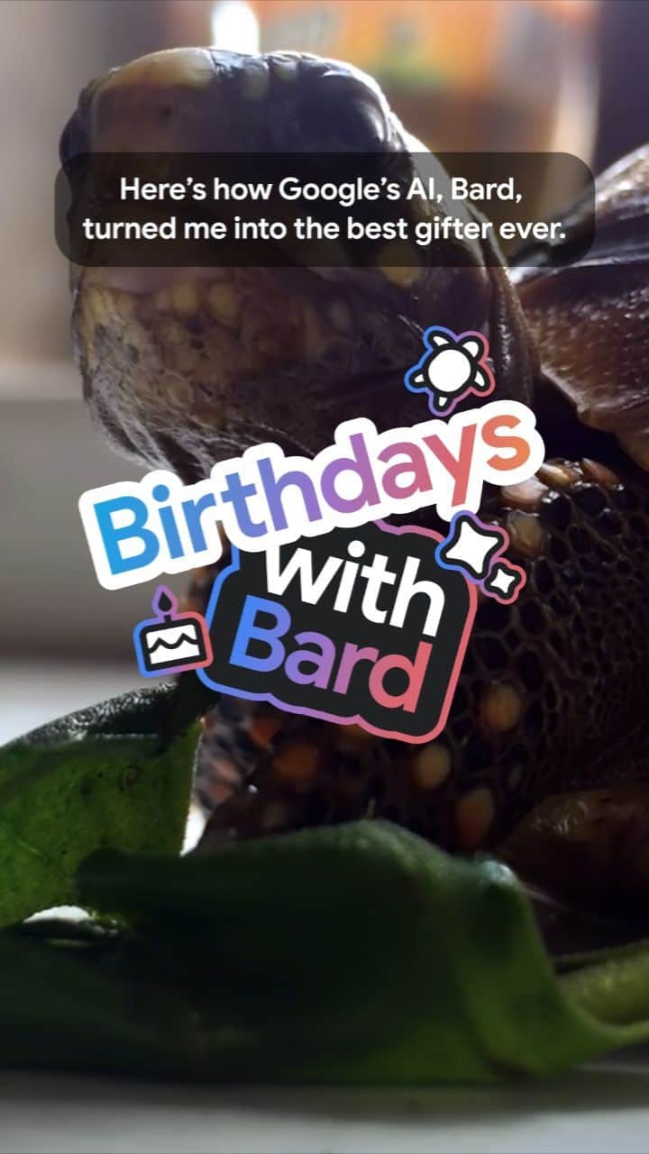 Googleのインスタグラム：「You’ll turtle-y be the best friend ever. #ThanksBard 🐢bard.google.com」