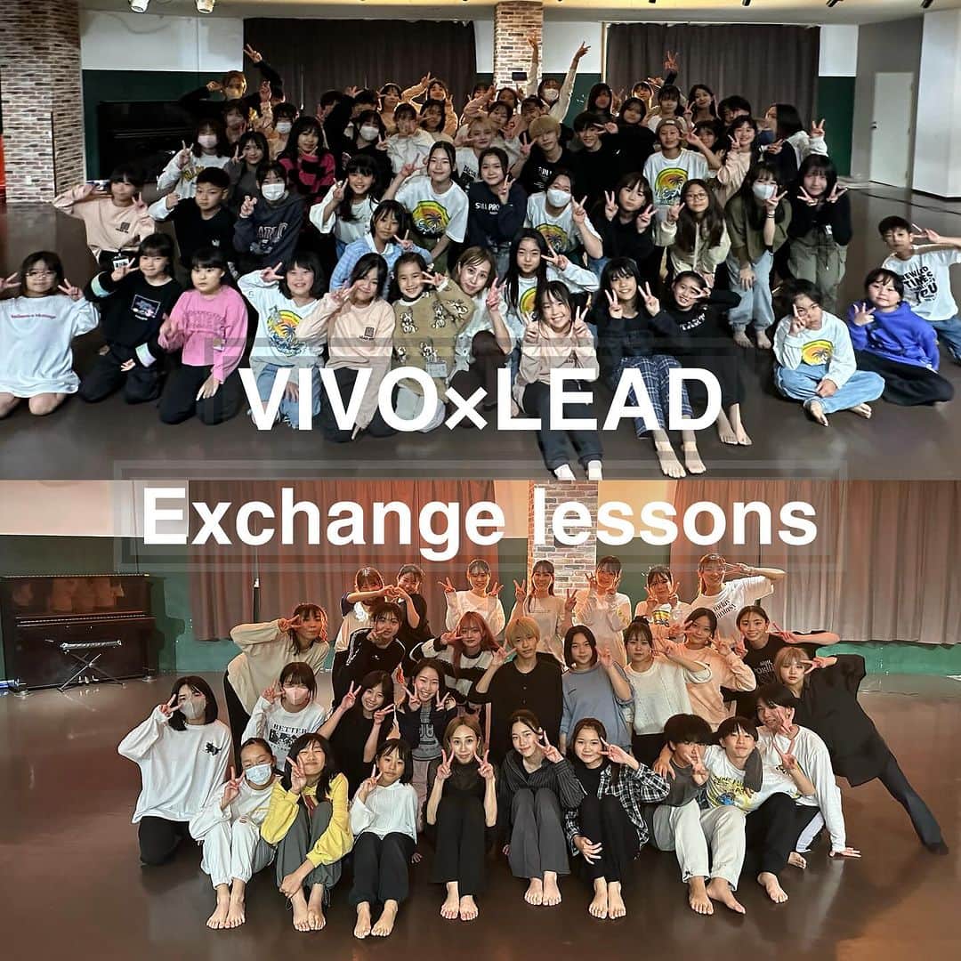 西村麻衣のインスタグラム：「VIVO×LEADの Exchange lesson  2 classとも、とっても勉強になり、素敵なLessonでした！ いつもと違うジャンルに挑戦したJAZZでしたが、みんなとても楽しそうに踊っていて、良い経験ができました！  VIVO Koto先生ありがとうございました😊 @d.c.vivo @ko.tooo   #LEAD #dance #岡山　 #VIVO #ダンス　#岡山ダンススタジオ」