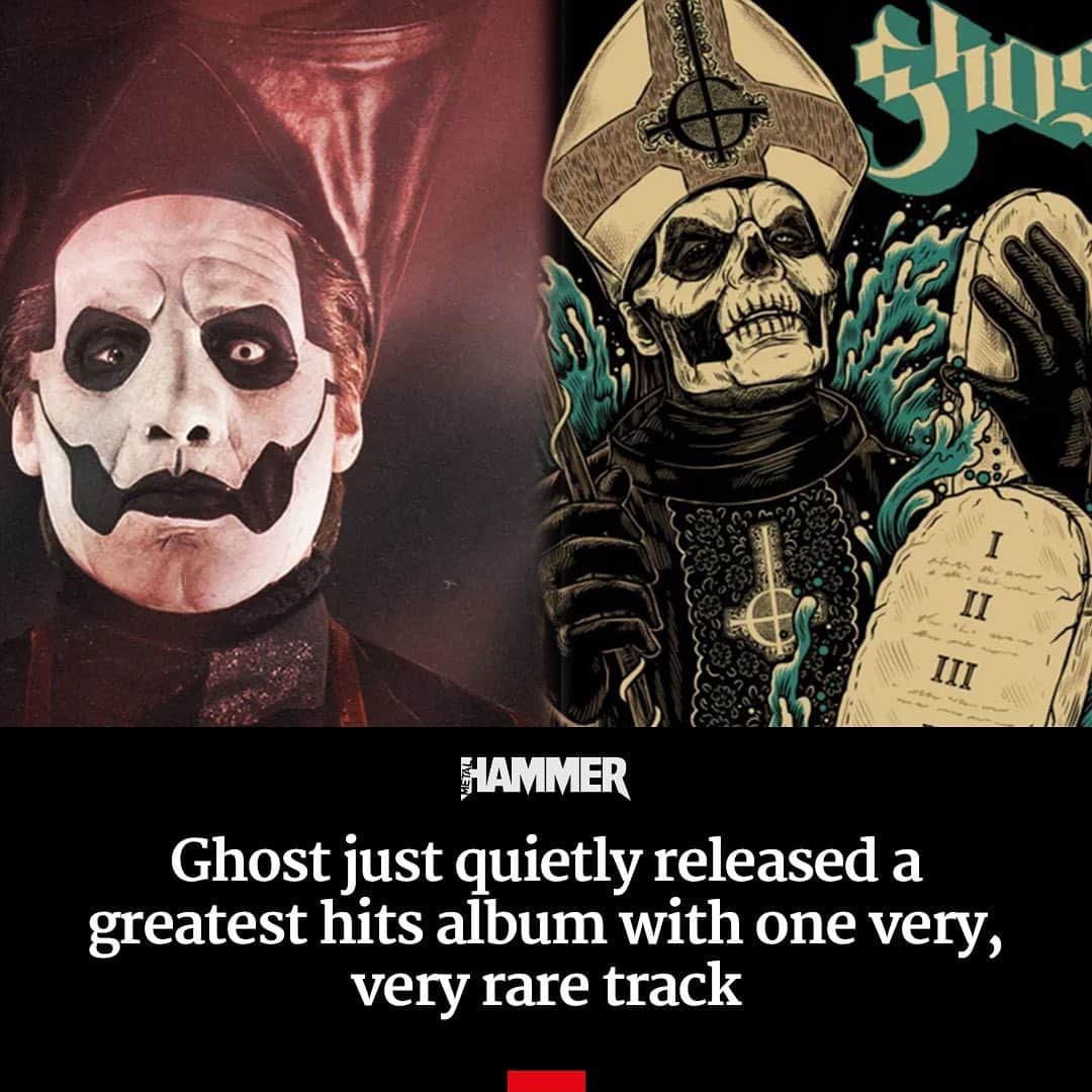 METAL HAMMERのインスタグラム：「@thebandghost have sneakily released a 13-song compilation album containing their biggest hits, as well as one very rare track 👀 Hit the link in bio to find out more.」