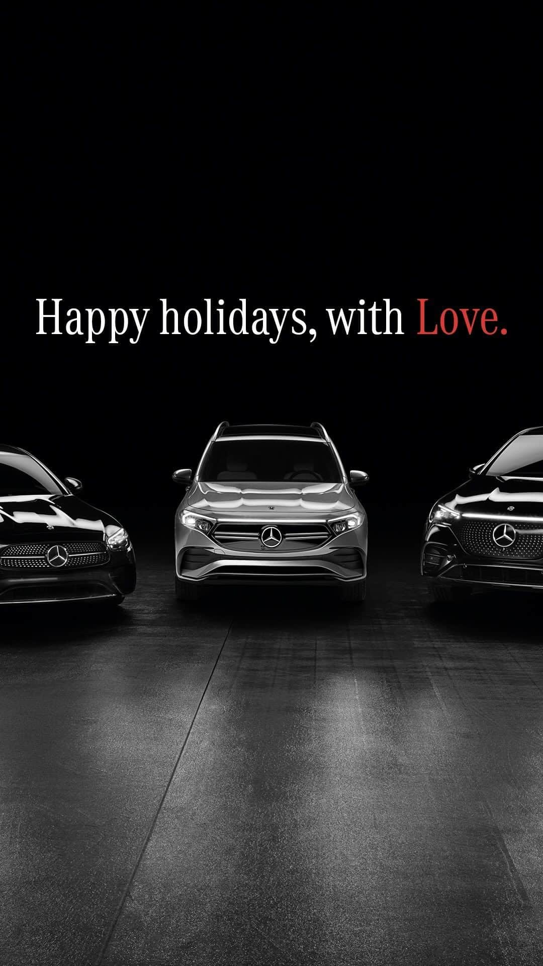 メルセデス・ベンツのインスタグラム：「Happy holidays, with Love.  #MercedesBenz #HappyHolidays」