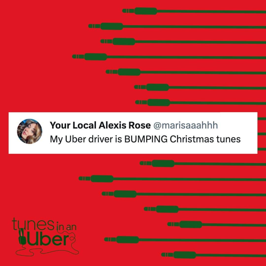 Uberのインスタグラム：「that sleighs 😉 🎅🚗🎶"  Tweet courtesy of marisaaahhh」