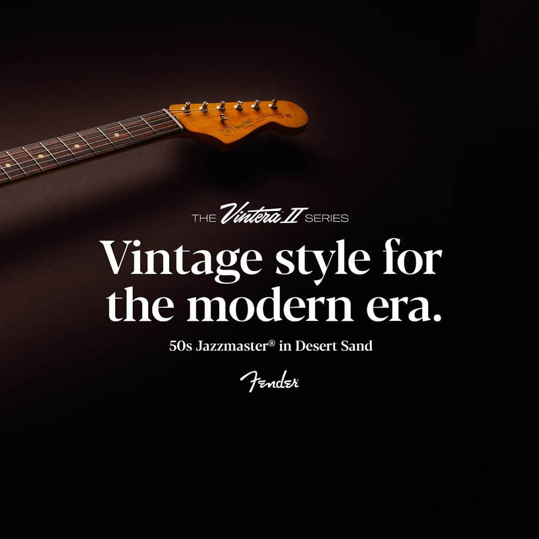 Fender Guitarさんのインスタグラム写真 - (Fender GuitarInstagram)「From the golden age of surf to the new wave and beyond. Introducing the Vintera II 50s Jazzmaster. Ft. @thetwinshadow. Visit the link in bio to learn more.」12月2日 1時58分 - fender