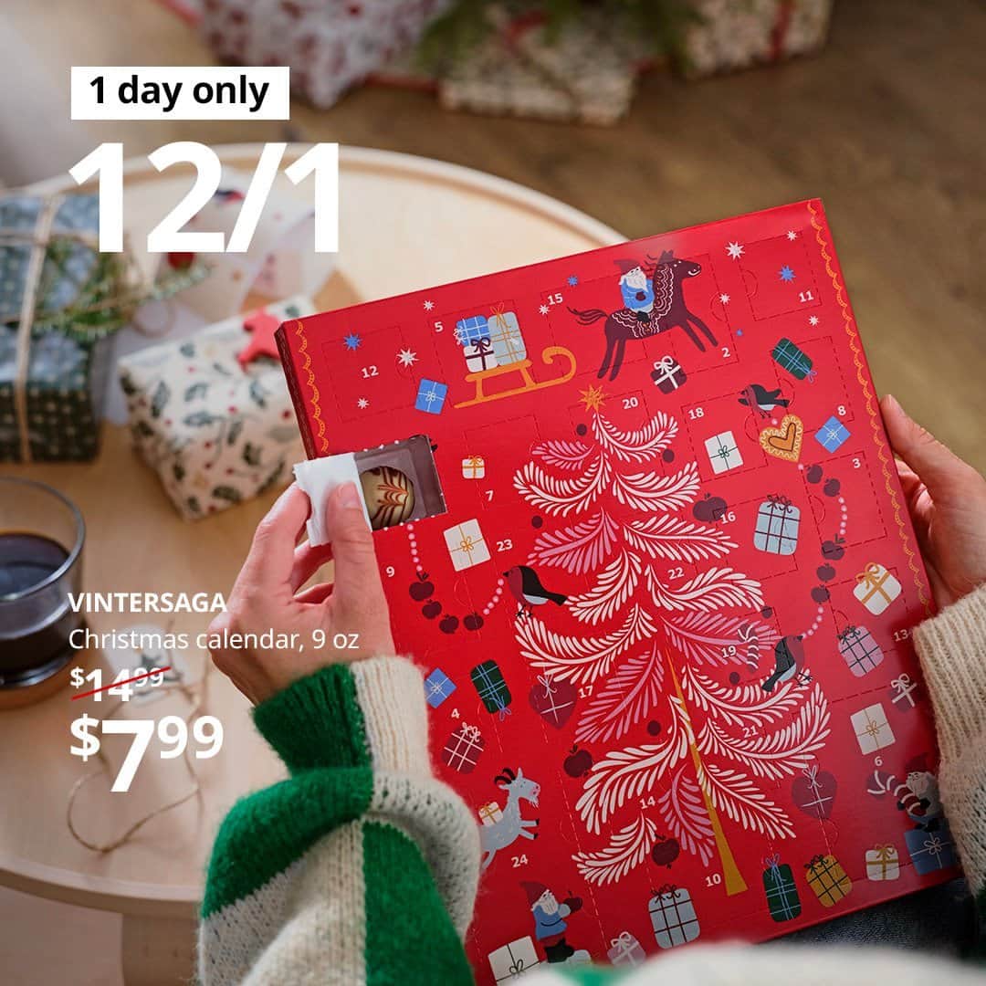 IKEA USAさんのインスタグラム写真 - (IKEA USAInstagram)「Everyone’s on our nice list! We’re kicking off 24 days of deals today, starting with the VINTERSAGA Christmas calendar. Don’t miss out on your favorite deal – swipe to see this weeks in-store offers and learn more at the link in bio.」12月2日 2時00分 - ikeausa