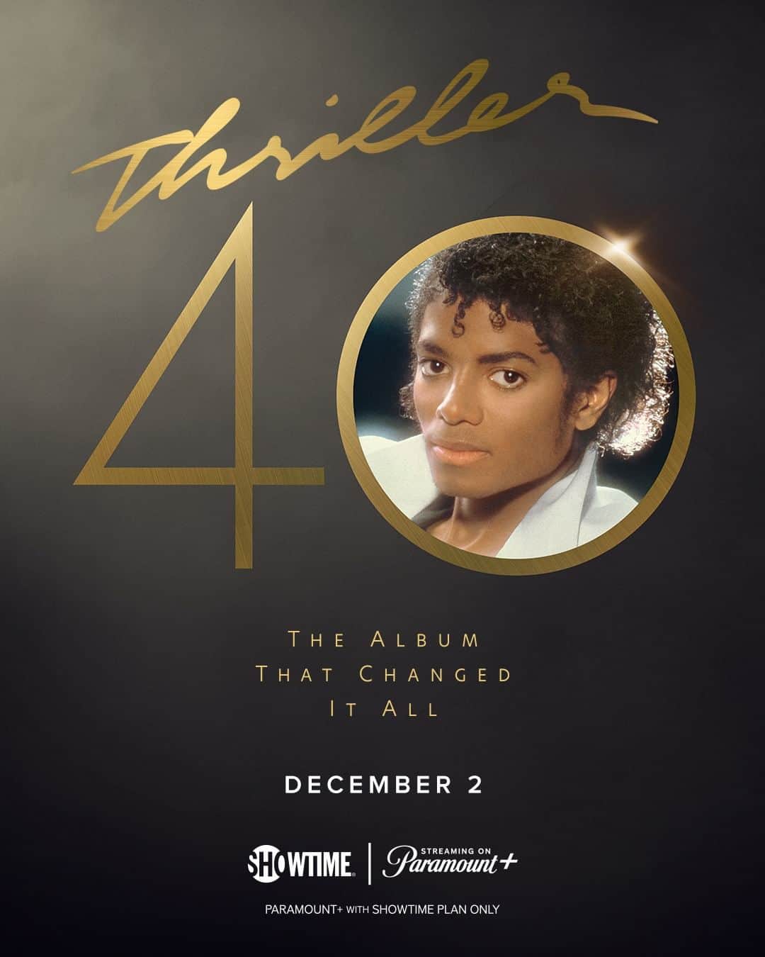 マイケル・ジャクソンのインスタグラム：「The Thriller 40 Documentary premiers tomorrow Saturday, December 2nd on Showtime in the US at 8pm Eastern US time and will be available on Paramount+ in other countries around the world. Hit the link in stories to learn more.」