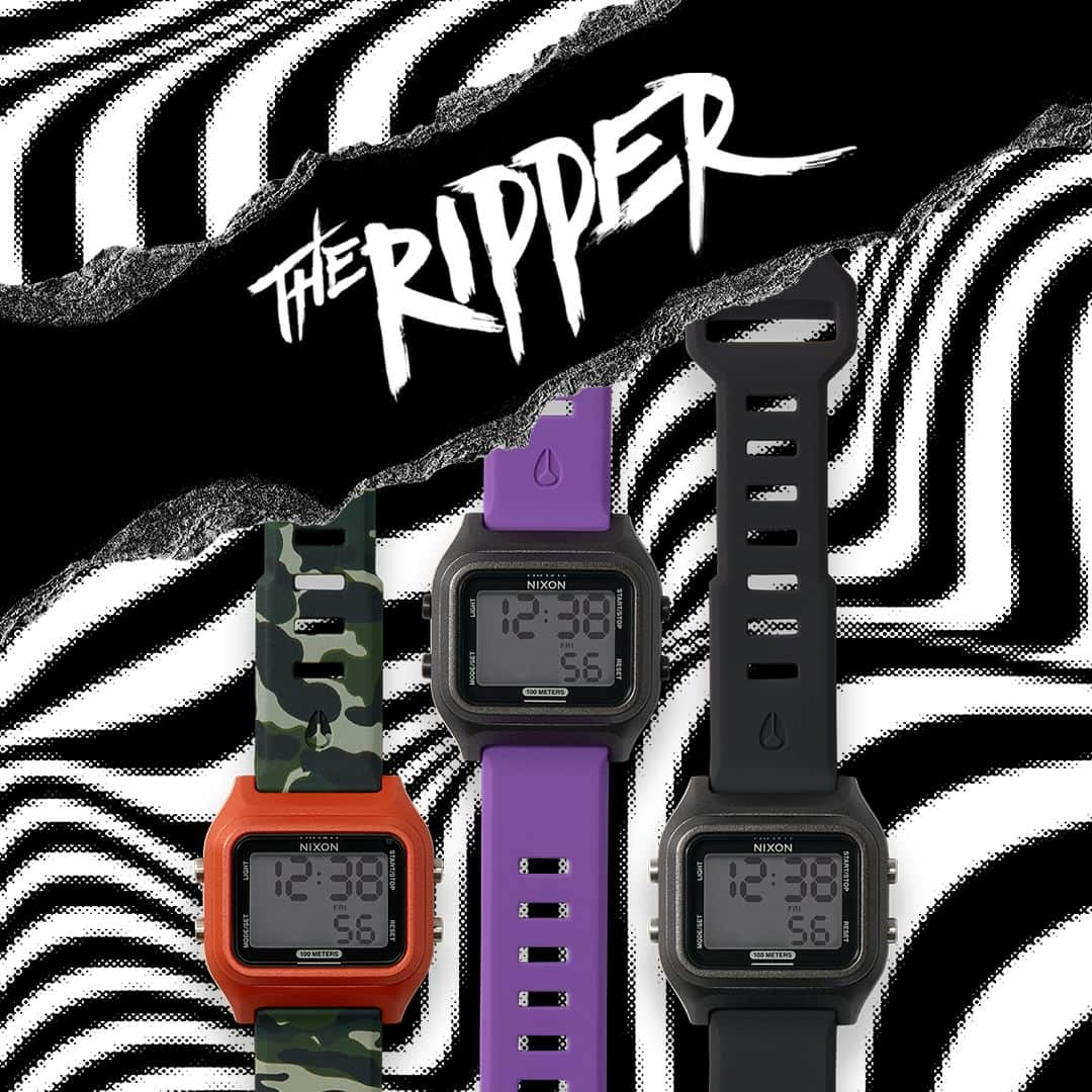 ニクソンさんのインスタグラム写真 - (ニクソンInstagram)「Get ready to rip in our all new digital watch.   The Ripper is packed with all the functions you need with none of the bulk on your wrist. It also has an all new locking looper system on the band that tucks inside itself to hide the tail. That way you can focus on what's most important, ripping!   Hit the link in our bio to check out The Ripper.」12月2日 2時00分 - nixon