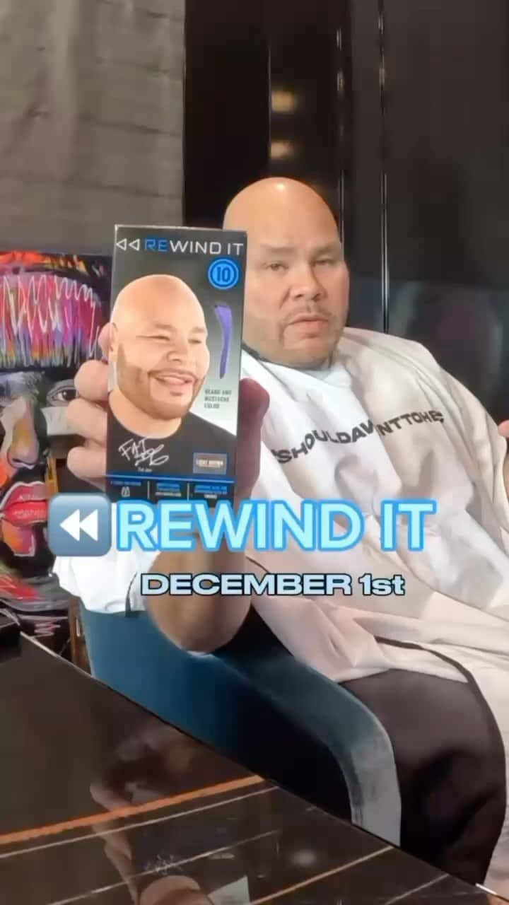 ファット・ジョーのインスタグラム：「The Moment we have all been waiting for has arrived!! Rewindit10 is available now!!! WWW.REWINDIT10.COM Why fight time when you can ⏪ rewind the time!! Place your orders now!!」