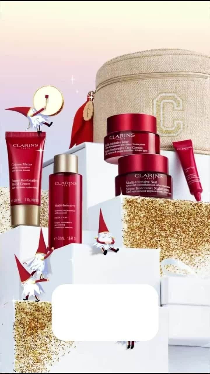 Clarins Australiaのインスタグラム：「Sending festive vibes your way! Your holiday besties are here and we’ve got a treat for you 🎄🧑‍🎄⁣ ⁣ Leave it to the Clarins team to sort out your gifting for the season. Now’s your chance to win a Super Restorative Luxury Collection to either gift yourself or someone special 🎁✨ ⁣ Here’s how to win! ❤️ 1. Follow @ClarinsANZ on Instagram⁣ 2. Tag who you'd gift this to⁣ 3. Extra entries for story posts!⁣ ⁣ #Giveaway #ClarinsHoliday #WIN」