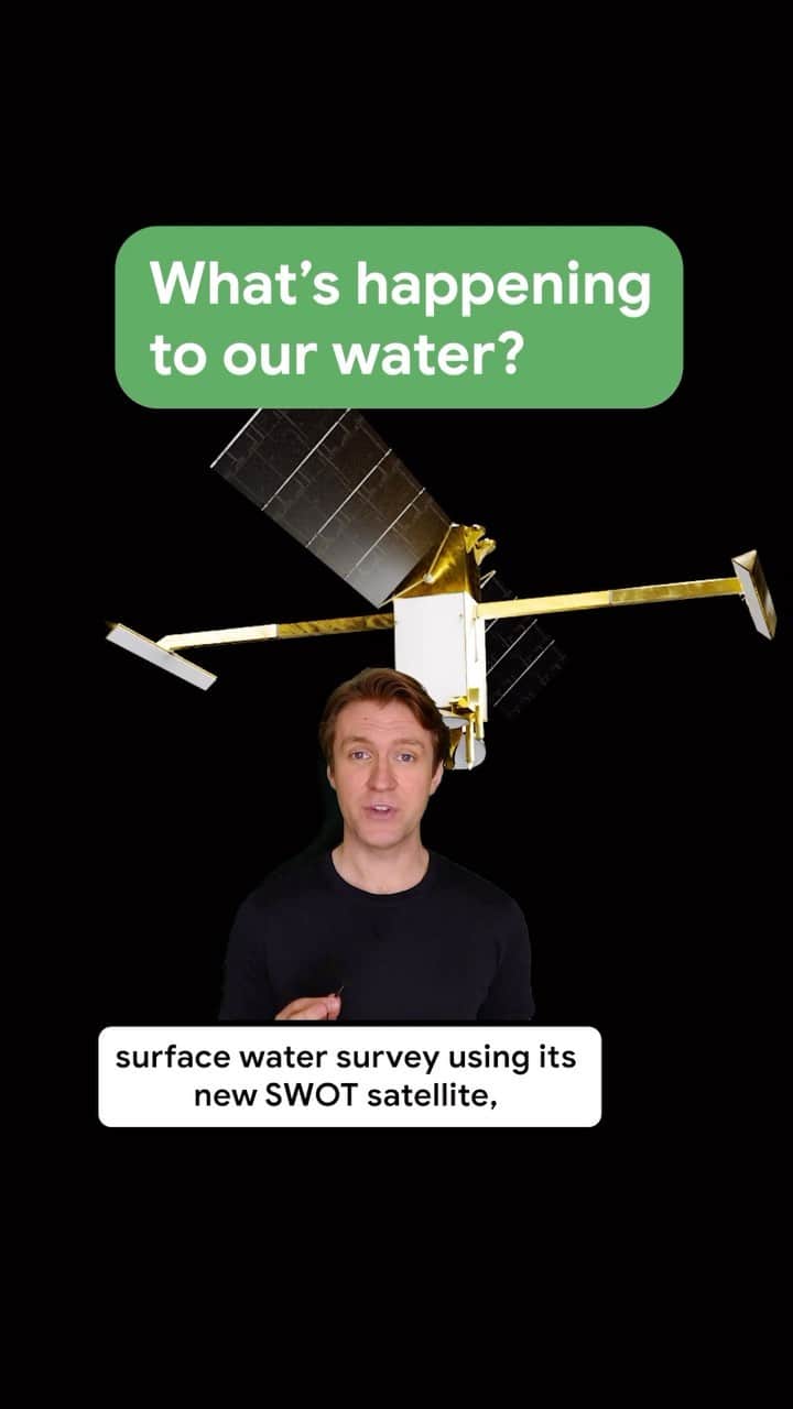 Googleのインスタグラム：「Our fresh water is disappearing 💧  @NASA has been conducting a world-first global surface water survey with its new SWOT satellite. And, with this data, in collaboration with @NASA and Google Arts & Culture, South Korean artist, @yiyun_kang, has created an incredible interactive artwork that takes you on a journey through the challenges of water shortage.  All of this data from @NASA has been made available to the public in this way for the first time.  🏛️ @NASA 🎨 @yiyun_kang  #COP28 and #heartbeatoftheearth」
