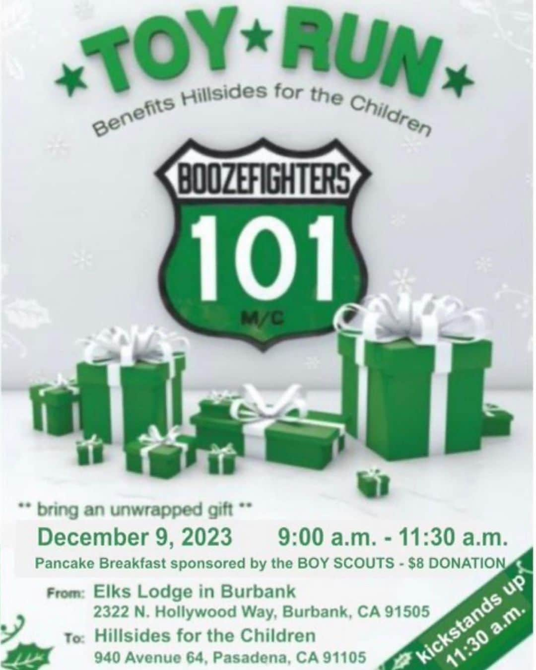 ロバート・パトリックのインスタグラム：「#Repost @bfmc101 ・・・ There are other toy run’s happening this day, but this one starts with a very cool pancake breakfast at the Elks club in Burbank and is hosted by us! Chapter 101! Benefiting Hillside @hillsidesheals in Pasedena who are helping orphaned children and families in challenging times! Please join us and bring a brand new unwrapped toy! Thank you!」