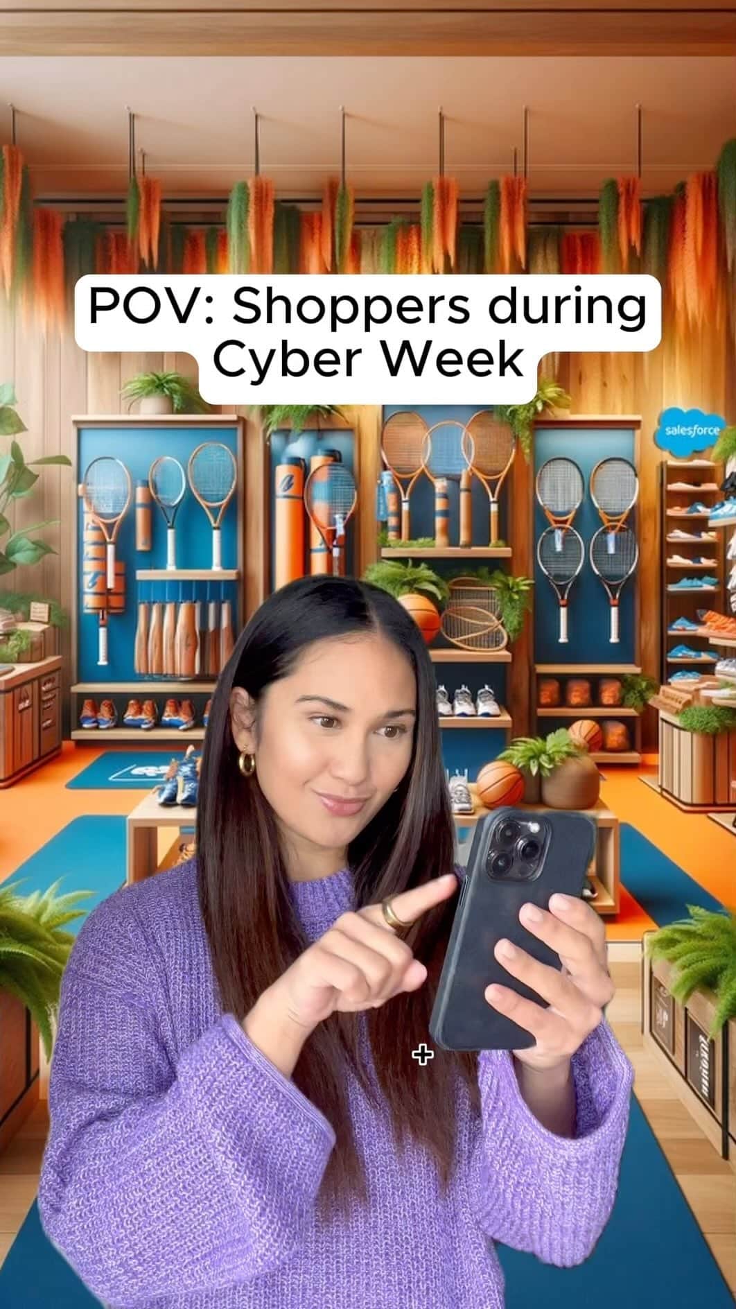 Salesforce のインスタグラム：「Insights added to cart! ✅🛒 Link in bio for more shopping data from our Shopping Insights HQ.」