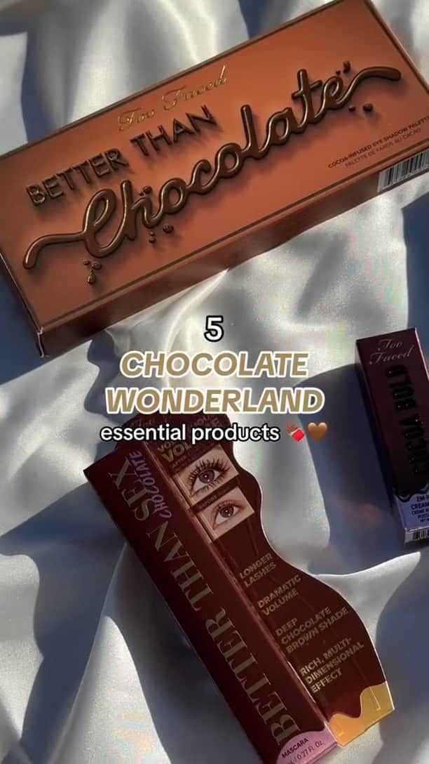 Too Facedのインスタグラム：「ACCESS GRANTED: Chocolate Wonderland! 🍫 These are 5 essential #toofaced products for your #chocolatewonderland looks! 🥰 Tap to shop! #toofaced #trendingwithtoofaced #tfcrueltyfree」