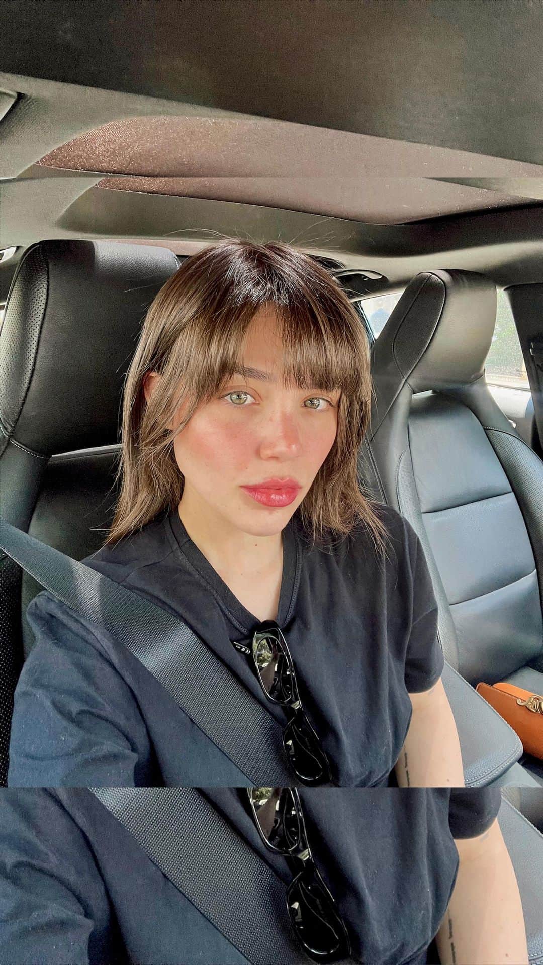 Mariana Sampaioのインスタグラム：「BANGS BANGSSS cada vez mais curtas  @marcosproencaoficial ❤️」