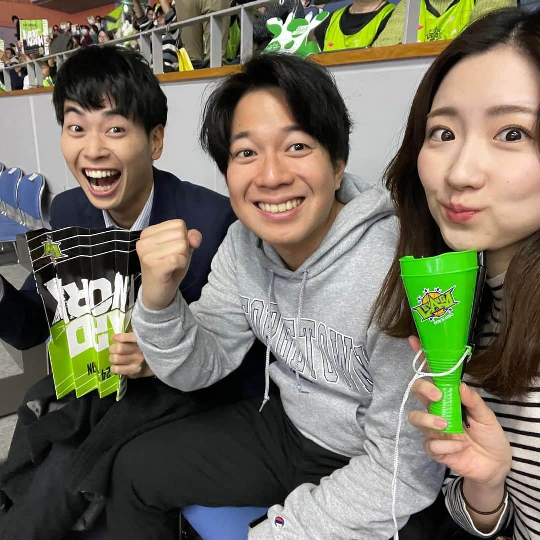 世永聖奈さんのインスタグラム写真 - (世永聖奈Instagram)「🏀 ⁡ ⁡ 堀内アナ・波多野アナとレバンガ応援！ ⁡ 次はみんなで勝利を分かち合いたいな ⁡ ガンバレレバンガ！ ⁡ ⁡ #レバンガ北海道 #レバンガ #全緑応援 #きたえーる #ホッケドック #この後同じ会場でヴォレアス応援 #ヴォレアス北海道 ⁡」12月2日 16時11分 - hbc_yonagasena