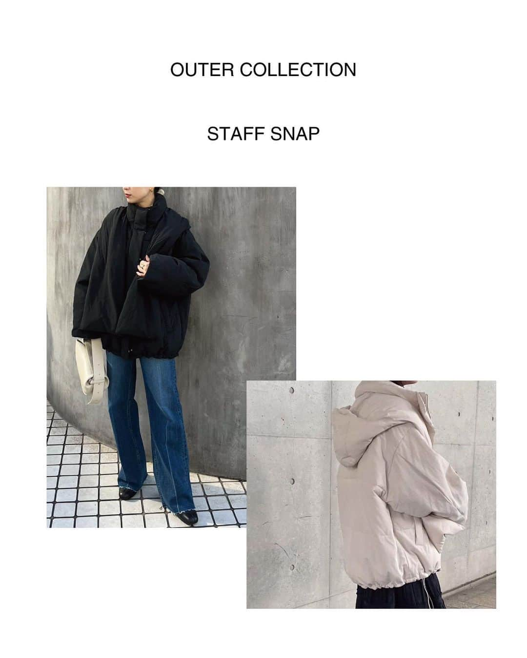 CASA FLINEさんのインスタグラム写真 - (CASA FLINEInstagram)「OUTER   COLLECTION  01/フードマフラー付き中綿コート ¥59,400 Color IVORY / BLACK  ボリューム感がポイントのフードマフラーコート。  フードマフラーはファスナーで取り外し可能になっており、外すとスタンドカラージャケットに。  ヒップが隠れる丈感になっているので体型カバーにも最適です 。とても軽く暖かいので、真冬まで安心して使える一着です。  ETHICAL POLICY REUSE/UPCYCLE   —————————————————————————  #casafline #sustainable #ethical」12月2日 16時54分 - casa_fline