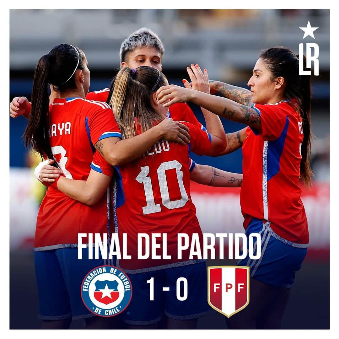 サッカーチリ代表チームのインスタグラム：「¡Final en La Florida! 🏟️🔥   Con gol de Yanara Aedo, #LaRojaFemenina 🇨🇱 derrotó a Perú 🇵🇪 por la cuenta mínima.  #SomosLaRoja #SoyLaRoja」