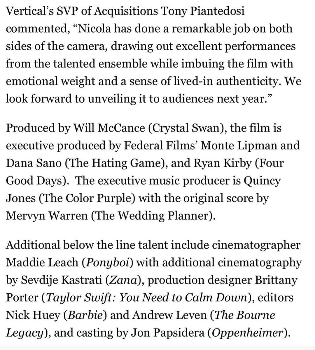 ニコラ・ペルツさんのインスタグラム写真 - (ニコラ・ペルツInstagram)「After this five-year labor of love, it’s such an honor to be able to work with Vertical to share Lola, a heartfelt story of generational trauma, perseverance and unconditional love. I have such respect and gratitude for the incredible cast and crew who I had the pleasure of being on this journey with. It takes a village and I love our village.   feb 9 💖🪽」12月2日 9時27分 - nicolaannepeltzbeckham