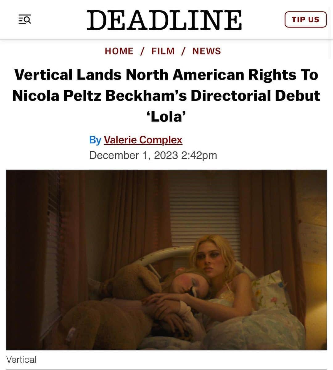 ニコラ・ペルツのインスタグラム：「After this five-year labor of love, it’s such an honor to be able to work with Vertical to share Lola, a heartfelt story of generational trauma, perseverance and unconditional love. I have such respect and gratitude for the incredible cast and crew who I had the pleasure of being on this journey with. It takes a village and I love our village.   feb 9 💖🪽」