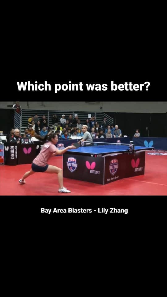 リリー・チャンのインスタグラム：「Blink and you'll miss it! @lilyyz is quick 🔥 These are just a couple of highlights from Major League Table Tennis! Tune in this weekend for more @majorleaguetabletennis streaming live right now!」