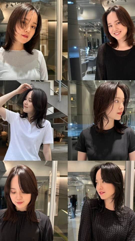 柚木渚のインスタグラム：「✂ヘアメンテナンスまとめ2023 ⁡⁡ ⁡最初の⁡5月から髪伸びるの早いな〜！⁡ 毎回、丁寧に悩みやイメージを聞いてくれて仕上げてくれる皆様🫶🏻 年末までにはまた行きたい🫣 ⁡⁡ ⁡ ⁡⁡⁡📍 M.SLASH 表参道 ⁡⁡ @mslash_410 ⁡@mslash.taro38 @iam_yukii_ ⁡ ⁡⁡⁡ ⁡⁡⁡ ⁡#ヘアメンテナンス #トリートメント #カット #ボブヘア #レイヤーボブ #レイヤーカット#レイヤーミディアム ⁡#前髪カット #たろカラ #ヘアカラー #髪質改善 #イメチェン #黒髪 #暗髪カラー #艶髪」