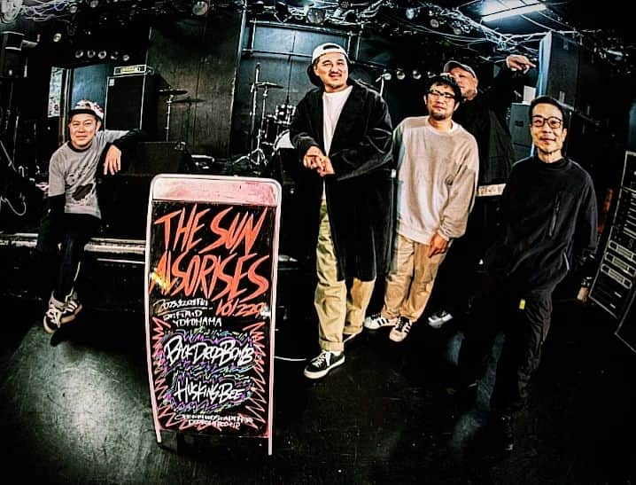 磯部正文のインスタグラム：「⁡ ⁡THE SUN ALSO RISES vol.229⁡ ⁡BACK DROP BOMBとの2マン⁡ ⁡盟友と滾った横浜の夜⁡ ⁡皆様ありがとうございました⁡ ⁡⁡ ⁡久保ちゃんにも久々に会えて良かった⁡ ⁡⁡ ⁡Photo by Kanade Nishikata」