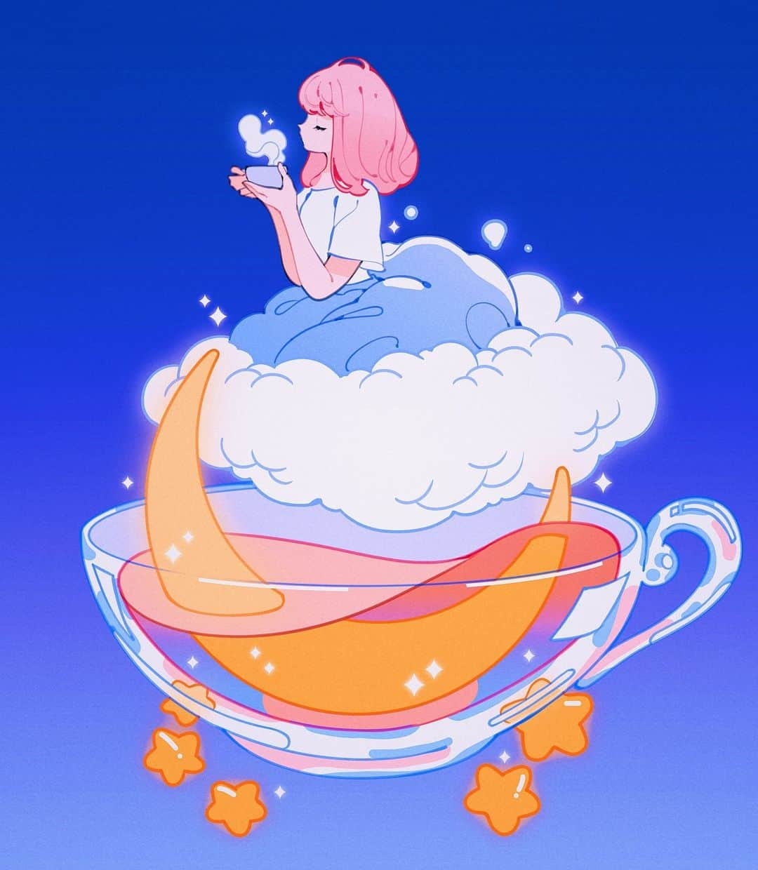 meyocoのインスタグラム：「moon tea」