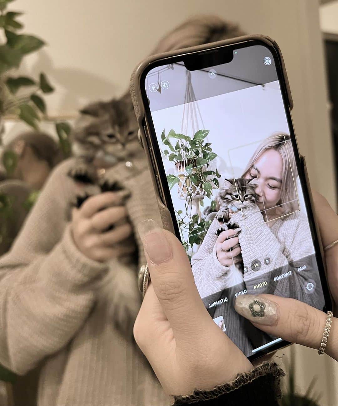 生駒幸恵さんのインスタグラム写真 - (生駒幸恵Instagram)「まなみんちに子猫が来た🐱 かわいい...🥹  たぶん初めてくらいに猫を抱っこした笑 ぎこちなすぎて笑われたよ𐤔  みんとちゃんまなみんまた会いにいくねえ♡ @nailroom__mint @manashika」12月2日 17時57分 - sachi_918