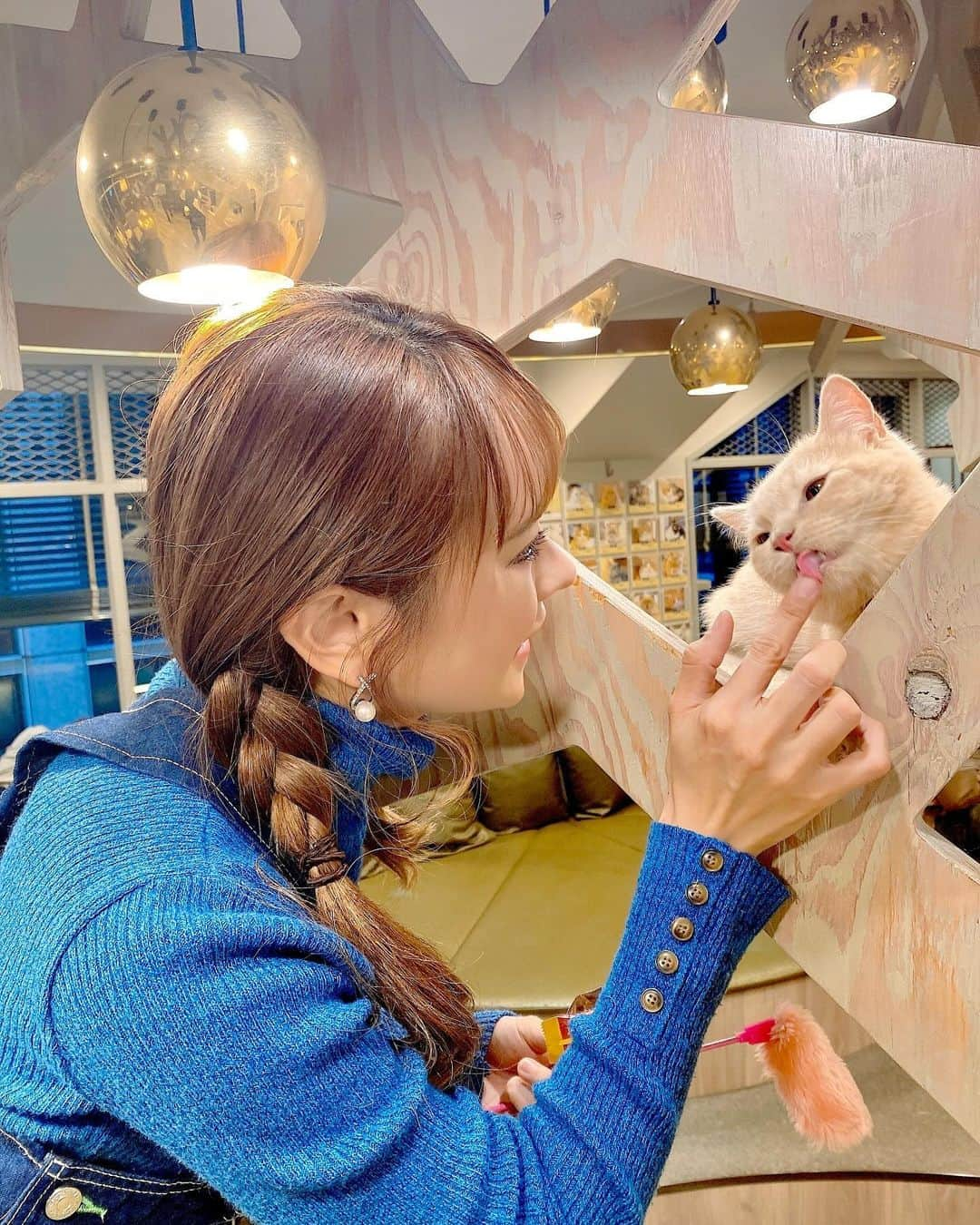 日向カンナさんのインスタグラム写真 - (日向カンナInstagram)「ちょっとお仕事の合間に、猫カフェMOCHAで猫ちゃんと一息つきに行ってきましたよ〜😽💗 犬も猫もだいすきな私には、たまらない空間♡♡♡ が、やはりうちのめぐのようには来てくれませんね🤭そこを何とか振り向かしたい乙女心。笑  飲み放題のコーンポタージュをゆっくり飲んでから（3杯は飲みました🌽笑）、猫ちゃんのオヤツを購入し、再挑戦🫶🏻 みんな、オヤツには素直ですね〜💗 そういうところも可愛いっ🥰ふふ。 休日だったので、お客様もたくさん♩お客様も猫ちゃんのように、ドリンクや本を読みながら、一緒にま〜ったりできる空間でした🌼  猫ちゃんたちが幸せに住める場所がこうやって沢山できたらいいなぁ〜！ そして、私も気付けば、猫になってましたよ😽笑 @mocha.koendori   #猫カフェmocha #猫カフェ#渋谷カフェ #渋谷猫カフェ #pr #猫好き #保護猫 #動物好き #インフルエンサー #笑顔が一番 #笑顔が人を幸せにする #癒しの時間 #休日の過ごし方」12月2日 18時50分 - kanna_hinata