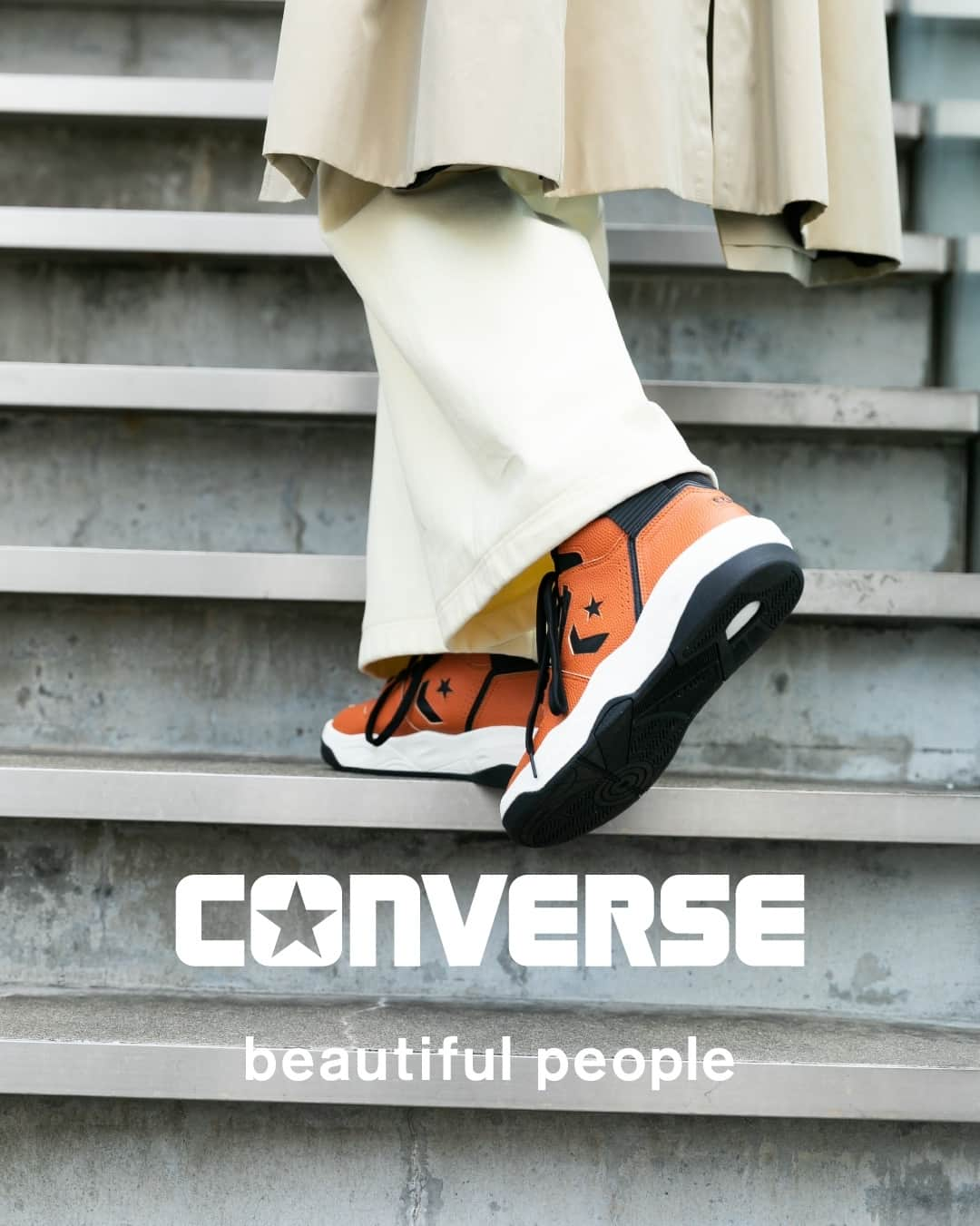 ビューティフルピープルさんのインスタグラム写真 - (ビューティフルピープルInstagram)「beautiful people x CONVERSE⁠ ⁠ ⁠素材から配色まで、すべてバスケットボールにこだわったコラボレーション。⁠まるでバスケットボールそのもの。⁠ beautiful peopleがものづくりにおいて大切にしている“ユニークネス”を凝縮した一足です。⁠ ⁠⁠ 一部完売サイズが再入荷します。⁠ ⁠ ◻︎⁠CONVERSE × beautiful people basketball shoes⁠ color: orange/white⁠ size: 23cm~29cm⁠ Materials: basketball⁠ ⁠ ⁠___⁠ ⁠ ■Online store⁠ www.beautiful-people.jp⁠ ⁠ ■Global Online store⁠ www.beautiful-people-creations-tokyo.com⁠ ⁠ ■ 青山店⁠⁠⁠⁠ 東京都港区南青山3-16-6⁠⁠⁠⁠ ⁠⁠⁠⁠ ■ 新宿伊勢丹店（ @restyle_tokyo_isetanmitsukoshi ）⁠⁠⁠⁠ 東京都新宿区新宿3-14-1 伊勢丹新宿店本館2階⁠⁠⁠⁠ TOKYOクローゼット/リ・スタイルTOKYO⁠⁠⁠⁠ ※三越伊勢丹リモートショッピングアプリからもお問い合わせ可⁠ ⁠⁠⁠⁠ ■ 渋谷PARCO店（ @parco_shibuya_official ）⁠⁠⁠⁠ 東京都渋谷区宇田川町15-1 渋谷パルコ 2F⁠⁠⁠⁠ ⁠⁠⁠⁠⁠⁠⁠⁠※メンズ対応サイズ展開中⁠ ⁠ ■ ジェイアール名古屋タカシマヤ店（@style_and_edit_nagoya ）⁠⁠⁠⁠ 愛知県名古屋市中村区名駅1丁目1番4号 ジェイアール名古屋タカシマヤ4階　モード＆トレンド「スタイル＆エディット」⁠⁠⁠⁠ ⁠⁠⁠⁠ ■⁠阪急うめだ店⁠⁠ (@hankyumode )⁠⁠⁠ 大阪府大阪市北区角田町8番7号 阪急うめだ本店 3階　モード⁠⁠⁠⁠ ⁠ ___⁠ ⁠⁠⁠ ⁠@converse_jp⁠ #beautifulpeople⁠⁠⁠ #ビューティフルピープル⁠⁠⁠ #CreationsTokyo⁠ #CONVERSE #コンバース ⁠ #コラボレーション⁠#スニーカー #スニーカー女子⁠ #basketball #バスケットボール⁠ #SLAMDUNK #スラムダンク」12月2日 20時00分 - beautifulpeople_officialsite