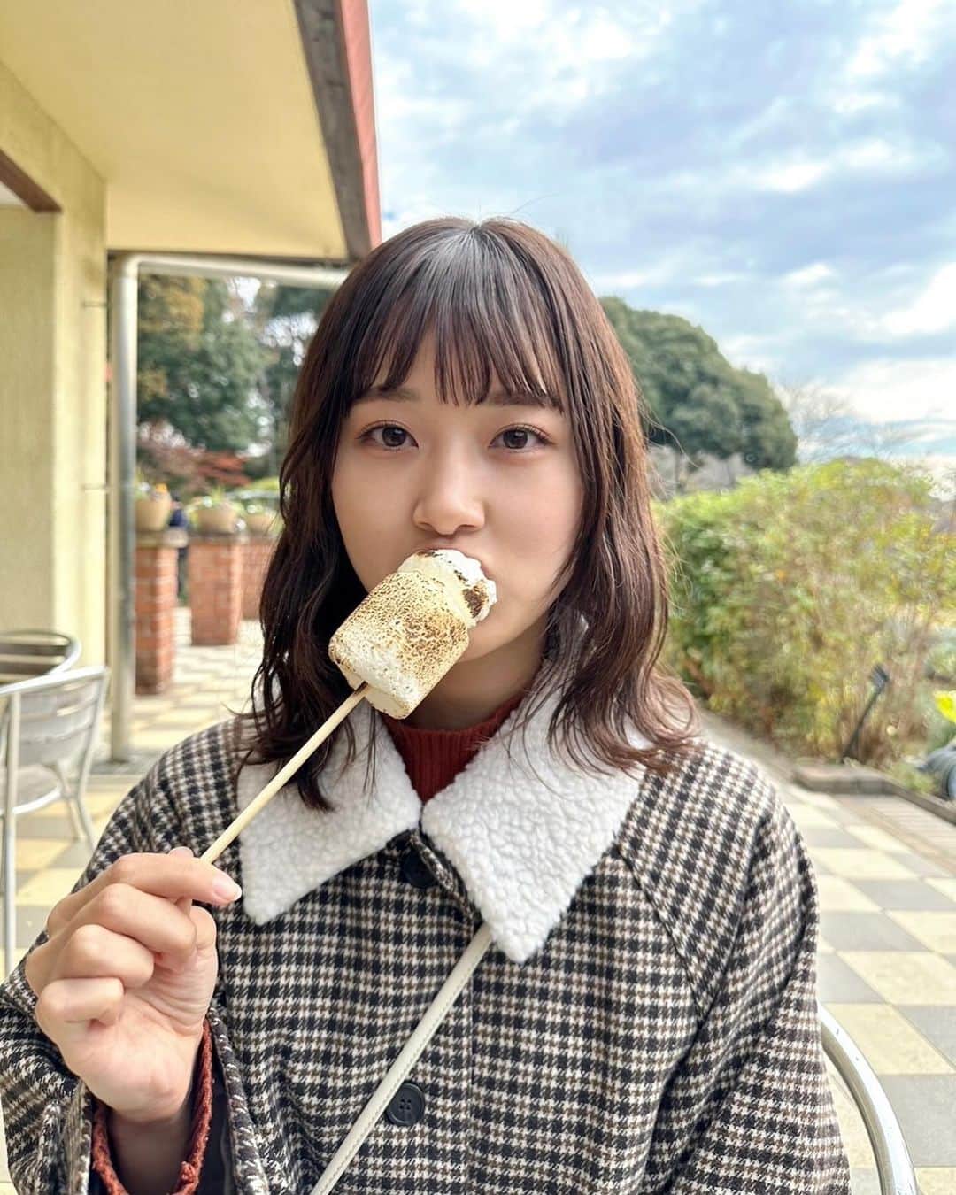 佐藤茜のインスタグラム：「マシュマロばっかり食べてる🫠」