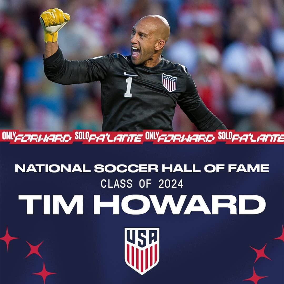 サッカー アメリカ代表チームのインスタグラム：「Congratulations to #USMNT legend @timhow1!   He’s headed to the @soccerhof 👏👏👏」