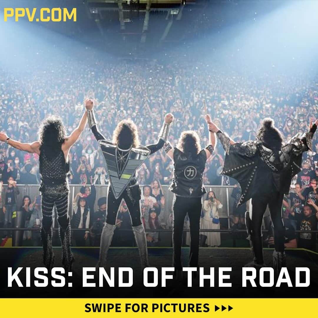 ジーン・シモンズのインスタグラム：「@kissonline will take their final bow TONIGHT @thegarden!  Stream #EndOfTheRoadPPV LIVE on PPV.COM worldwide! Replay access will be available until 1/1/24.  #EndOfTheRoadTour l #KISSArmy | #KISS50」