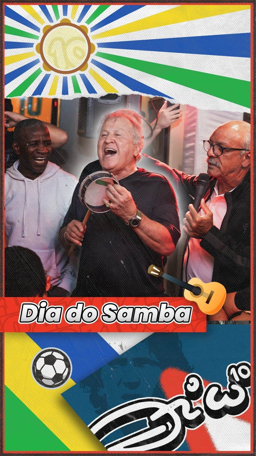 ジーコのインスタグラム：「02 de dezembro - Dia do Samba 🥁❤️  Hoje é dia de comemorar este gênero musical que faz parte da história do povo brasileiro 🇧🇷  O ritmo que embala a trilha sonora de muitas vidas, que faz pra bem pra você e pra gente. Afinal, como dizia o poeta, um bom samba é uma forma de oração, né? 😉  Então, aproveita e conta pra gente aqui nos comentários o seu samba preferido ⬇️」