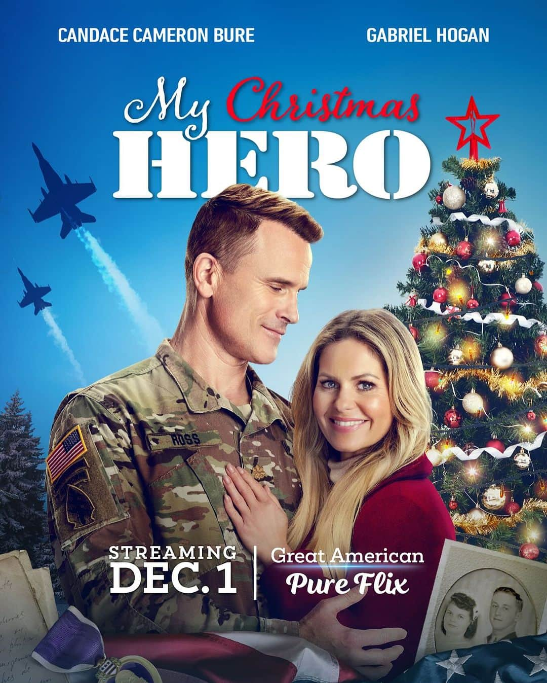 キャンディス・キャメロン・ブレのインスタグラム：「BIG NEWS ✨ you can now stream ‘My Christmas Hero’ anytime, anywhere on @greatamericanpureflix !!! They are offering a 7-day free trial for you to try it out ❤️」