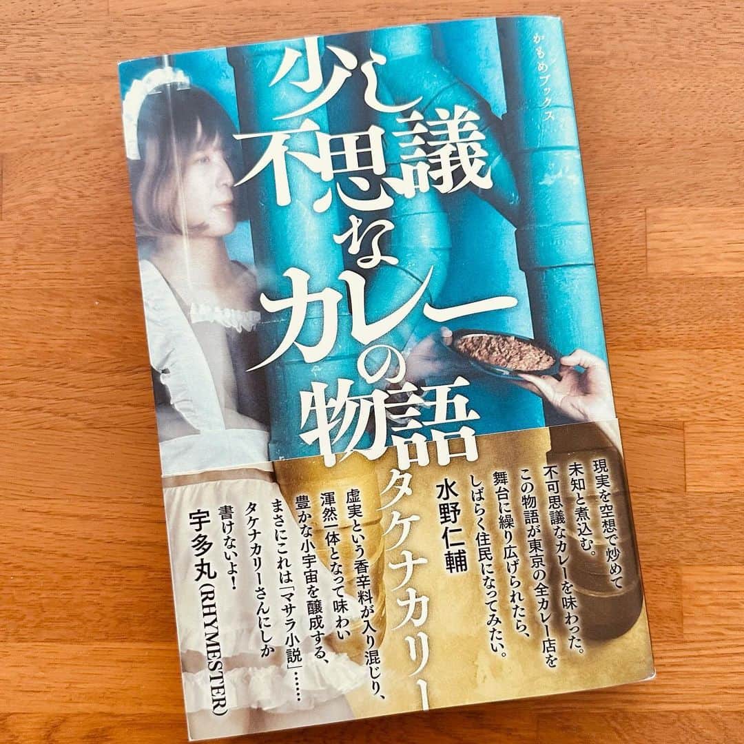 佐藤尚之のインスタグラム：「読み終わって、あぁボクはこんな小説を読みたかったんだ、と思った。  虚と実が行き交い混ざり合う。 そう書くとありがちに聞こえるけど、実際にリアルに「知っている店」や「知っているシェフ」や「知っている友人」が出てきて、そこにSFファンタジーがぬるりと入り交じっていくこの感じ。  こんな小説は読んだことがない。 そして、もしかしたらこういう「あるリアルな紐帯の中でのフィクション」というのは今後の小説の「ひとつの未来」なのかもしれないとも思った。  読んでから食べるか、食べてから読むか。 おすすめは、「食べてから読んで、また食べる」かな。  ※初台の #和魂印才たんどーる 大森の #ケララの風 上野・銀座の #デリー が舞台で、それらのシェフが重要登場人物だったりする。どれも何度も行ってるお店なのでリアリティ半端ない。 ※ちなみにボクらしき人もちらりと出てきます（セリフあり）。  #タケナカリー  #少し不思議なカレーの物語」