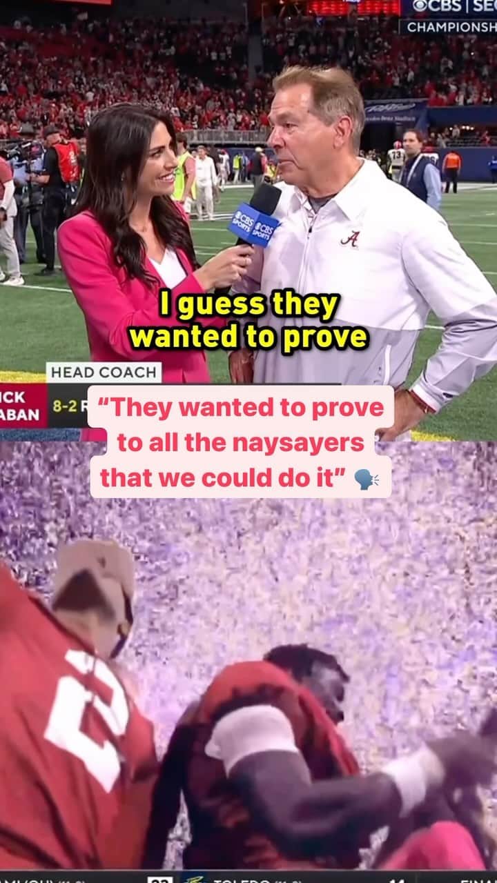 ジェニー・デルのインスタグラム：「Nick Saban’s team proved the doubters wrong 😤 #cfb #collegefootball」