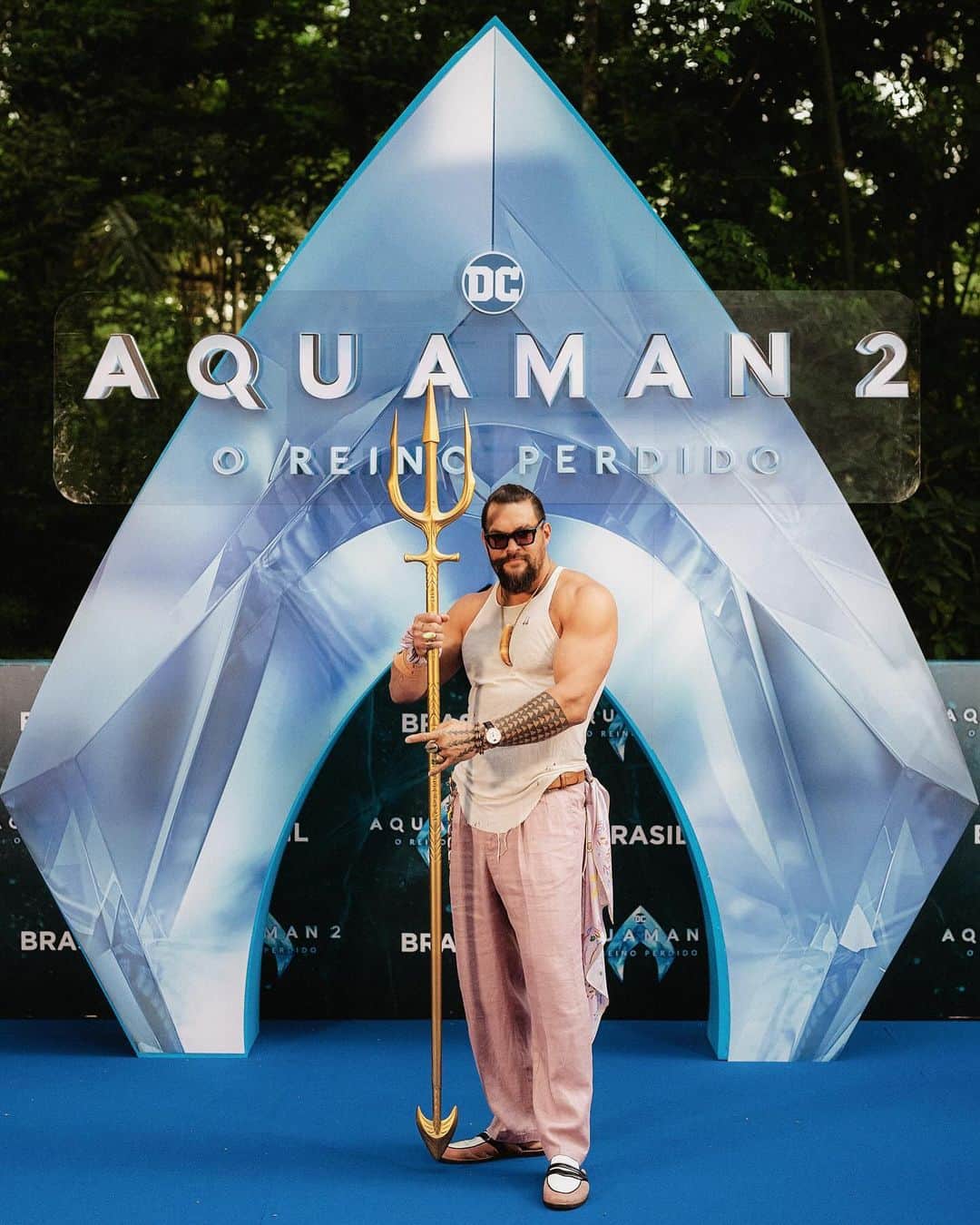 ジェイソン・モモアのインスタグラム：「The #Aquaman and the Lost Kingdom cast have arrived in Brazil for #CCXP23 🔱」
